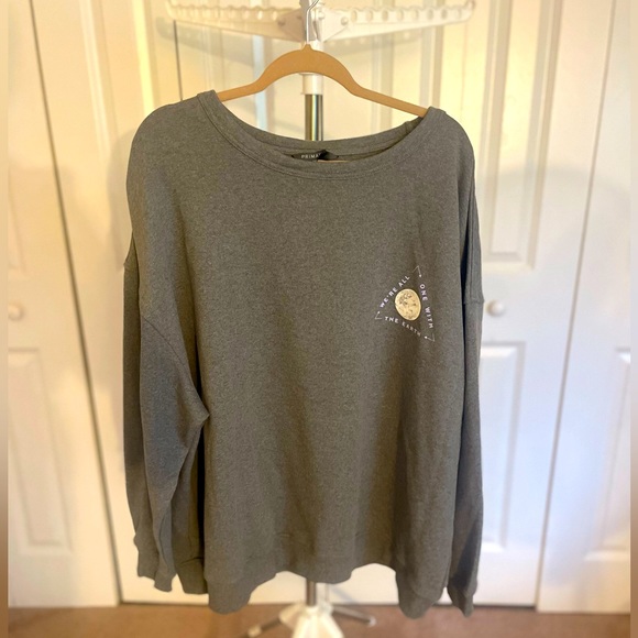 PRIMARK 2XL Charcoal “One with the Earth” Sweatshirt‎ - Picture 1 of 3
